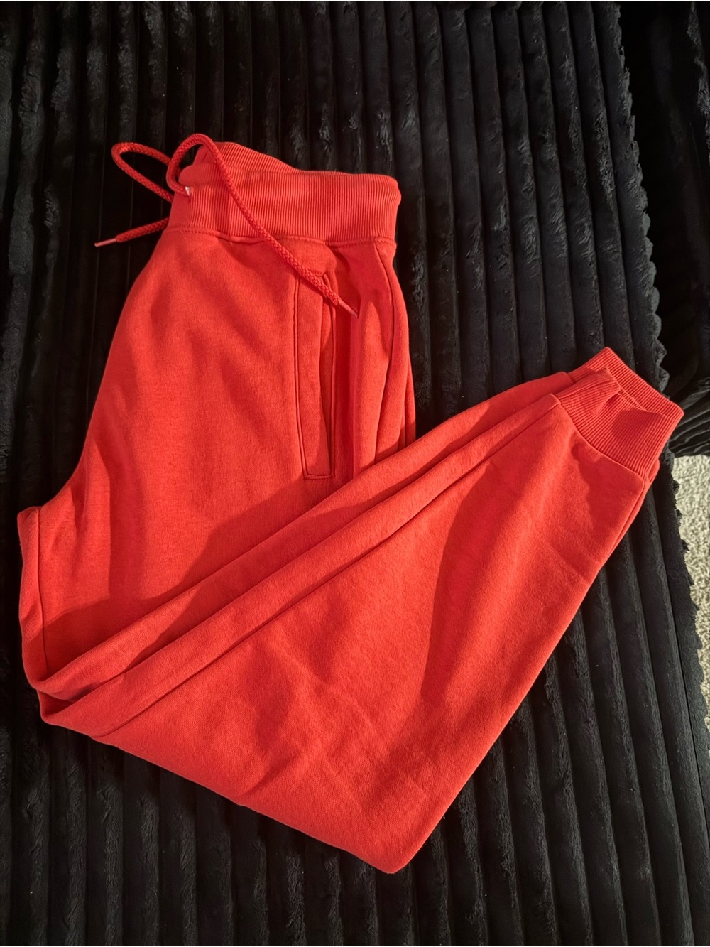 Fashion Nova women Bright Red Drawstring Jogger Sweatpants